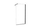 Graffic inloopdouche 900 x 2000 x 10 mm nano safety glass folie helder glas/mat zwart