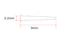 plastic filling strip 2mm x 200cm for glass walls