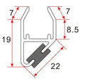 Set modular magnetic strip 8-10 mm