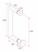 Door handle type 4 16.5 cm chrome
