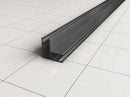 Slim hoekprofiel 2000 x 10 mm gunmetal