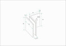 Kit de raccord Less Glass pour douche à l'italienne sans cadre, 2 pièces, laiton brossé