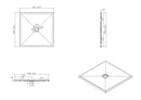 Stonea douchebak antislip composiet 1000 x 1000 x 30 mm inkortbaar mat wit