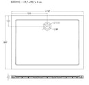 luxury shower tray SMC rectangle 120x90x4 cm white