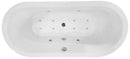 Libero vrijstaand whirlpool ligbad 170x80 cm acryl glans wit met waste chroom
