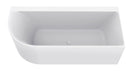 Zenn hoekbad rechts 180 x 80 cm acryl mat wit met waste mat wit