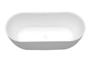 Trens vrijstaand ligbad 180 x 80 cm acryl mat wit met waste mat wit
