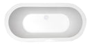 Bianco vrijstaand ligbad 178 x 80 cm acryl glans wit met waste glans wit