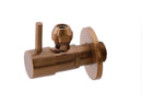 Minimal hoekstopkraan 1/2" x 3/8" of knel 10 mm geborsteld brons koper PVD