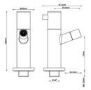 Amador fountain tap with wall mounting Kiwa 1/2'' gunmetal PVD