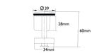 Plug voor wastafel 5/4" chroom