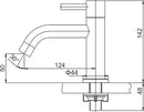 304 fountain tap 1/2" brushed stainless steel