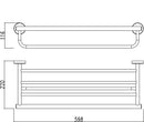 304 porte-serviettes avec étagère 60 cm en acier inoxydable