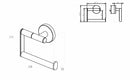 Alonzo porte-rouleau de papier toilette sans valve chrome