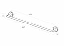 Alonzo towel rack brushed stainless steel