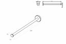 Alonzo towel rack 1-arm matt black