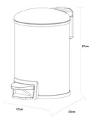 Tobin pedaalemmer softclose 3 liter chroom