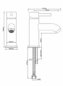 Robinet de lavabo bas Caral Cadans noir mat