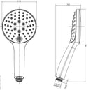 Smart hand shower 3 settings matt black
