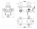 Rivaro built-in thermostat 2-way matt black