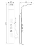 Erie thermostatische douchekolom 148x22 cm RVS