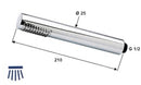 Douchette ronde 1/2'' chrome