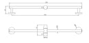 Barre coulissante ronde 65 cm chromée