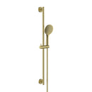 UniMatch glijstangset compleet met handdouche 3 standen Ø 12 cm geborsteld messing