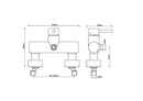 Cimara shower mixer tap brushed steel PVD