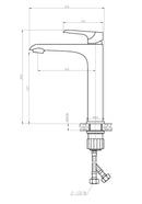 Tarma mitigeur de lavabo haut chrome