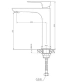 Casma mitigeur de lavabo monocommande haut chrome