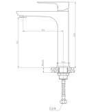 Casma mitigeur de lavabo haut noir/chrome