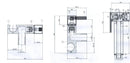 304 Tivaro bidet set with hand shower and shower hose brushed stainless steel