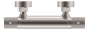 Ribbd thermostatische douchemengkraan hartafstand 15 cm geborsteld staal