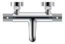 Ribbd thermostatische badmengkraan hartafstand 15 cm chroom
