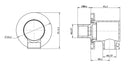 UniMatch wall connection elbow round 1/2" brushed bronze copper PVD