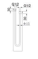 UniMatch shower hose plastic 150 cm chrome