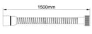 UniMatch shower hose metal 150 cm brushed copper