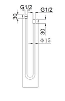 UniMatch shower hose plastic 150 cm gunmetal