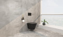 Vesta wandcloset rimless met bidetkraan koud water met Shade slim toiletzitting mat zwart