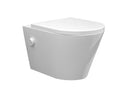 Vesta wandcloset rimless met bidetkraan koud water met Shade slim toiletzitting mat wit