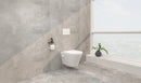 Vesta wandcloset rimless met bidetkraan koud water met Shade slim toiletzitting mat wit