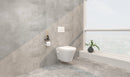 Vesta wandcloset rimless met bidetkraan warm koud water met Flatline toiletzitting glans wit