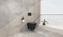 Vesta wandcloset rimless met bidetkraan warm koud water met Flatline toiletzitting mat zwart