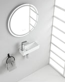 Trim mini fontein links 38 x 14 x 8 cm keramiek glans wit