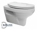 Trevi wandcloset rimless met Ultimo 3.0 toiletzitting softclose en quick release glans wit