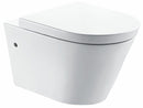 Flow wandcloset rimless met nano coating met Flow toiletzitting softclose en quick release glans wit