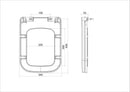 Carré toilet seat soft close and quick release gloss white