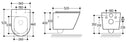 Vesta wall-mounted toilet rimless with bidet tap cold water matt black