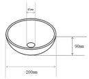 Lavabo Consilio rond 20 x 9 cm céramique blanc brillant